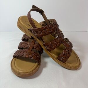 Blowfish Malibu Awluv Brown Braided Gladiator Strappy Sandals Womens 8M NWOT